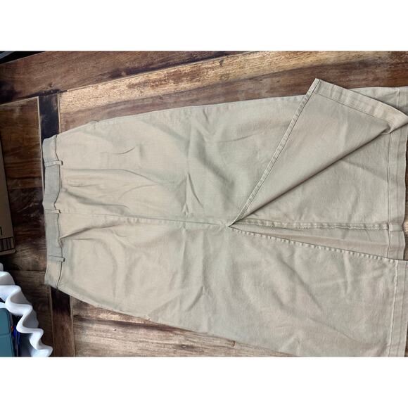 Self Contrast Anthropologie Skirt Slim Trouser Skirt Tan Size Large - Picture 10 of 10